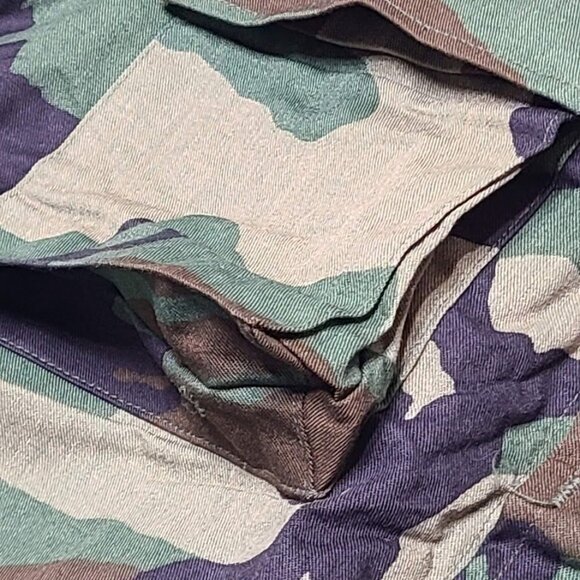 Military Coat DLA100-83-C-0408 Camouflage Combat Woodland Pattern Size L Long - Picture 9 of 14